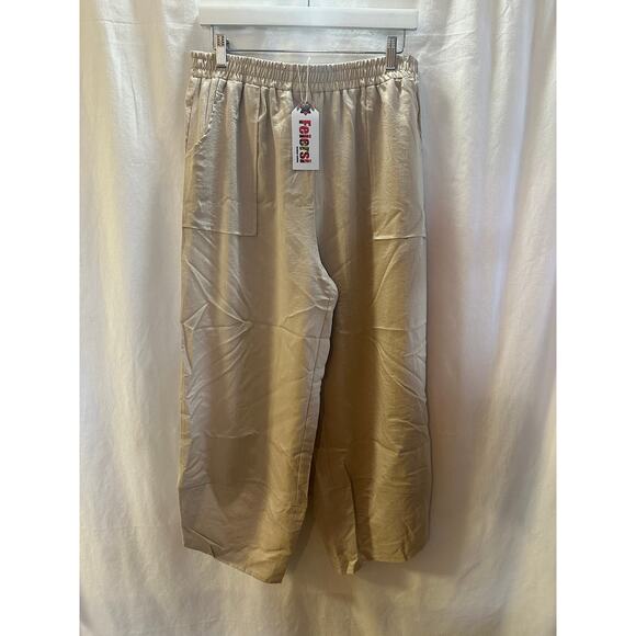 Feiersi Lightweight Tapered Pants – Size Large – Beige – Elastic Waist – NWT - Picture 1 of 6